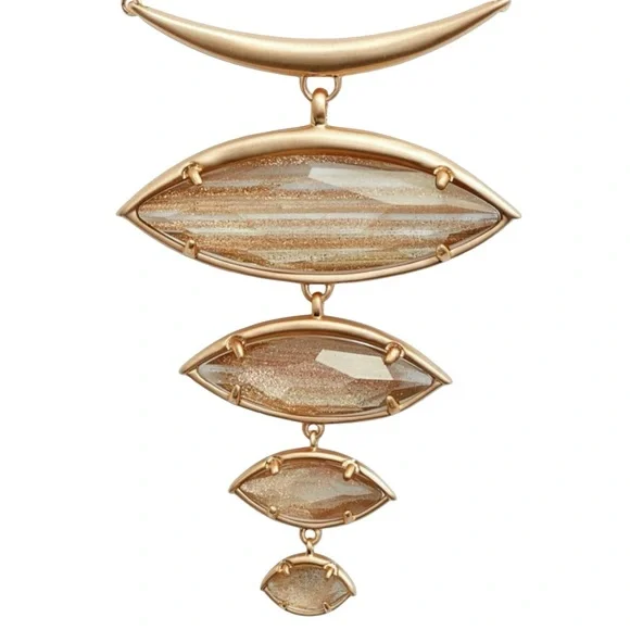 KENDRA SCOTT • Gold Morris Gold Dusted Glass Adjustable Slider Necklace